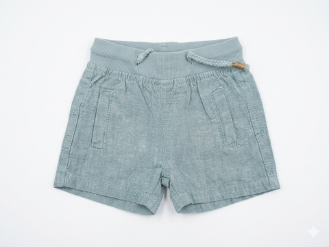 Charanga Baby Boy's Sage Green Elastic Waist and Braided Drawstring Short|Charanga In Lebanon