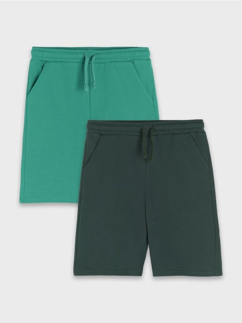 Sinsay Boy's Multi-Green Pack Of 2 Plain Shorts | Sinsay In Lebanon