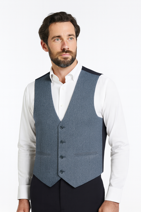 Asos Design Men's Blue Vest ANF2195