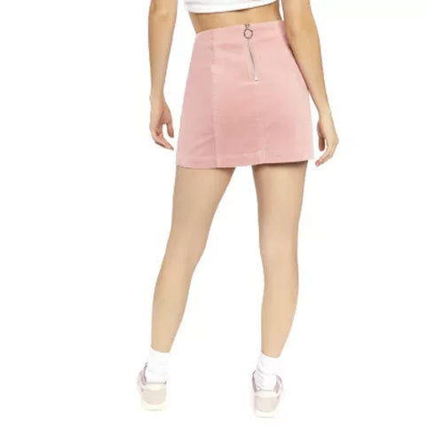 Forever 21 Women's Baby Pink Velvet Skirt | Forever 21 In Lebanon