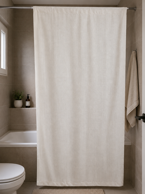 SD Cream Bathroom Curtain | SD In Lebanon
