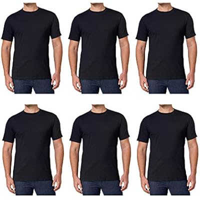 Kirkland Signature Men's Black Crew Neck  6 Pack T-Shirt  |  Kirkland Signature  In Lebanon