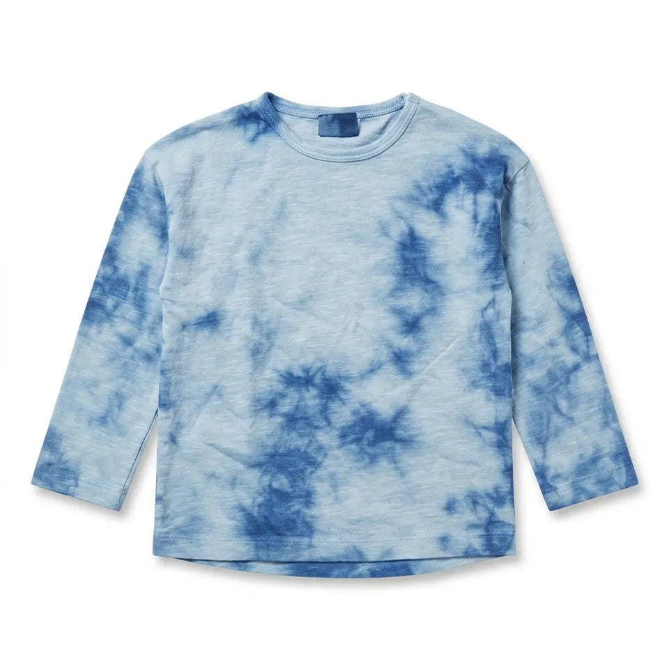 Zara Baby Boy's Blue & Navy Tie Dye Crew Neck Long Sleeve Blouse|Zara in Lebanon