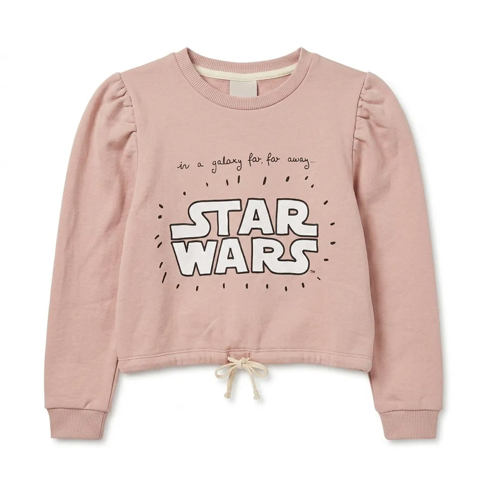 Zara Girl's Dusty Rose Printed Ruffle Crew Neck Long Sleeve Sweatshirt|Zara in Lebanon