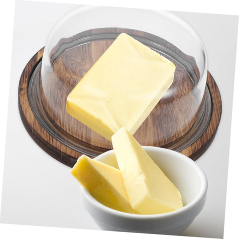 Hinox Cirular Wood Plate With Glass Lid D 19cm DM-10 | Hinox In Lebanon