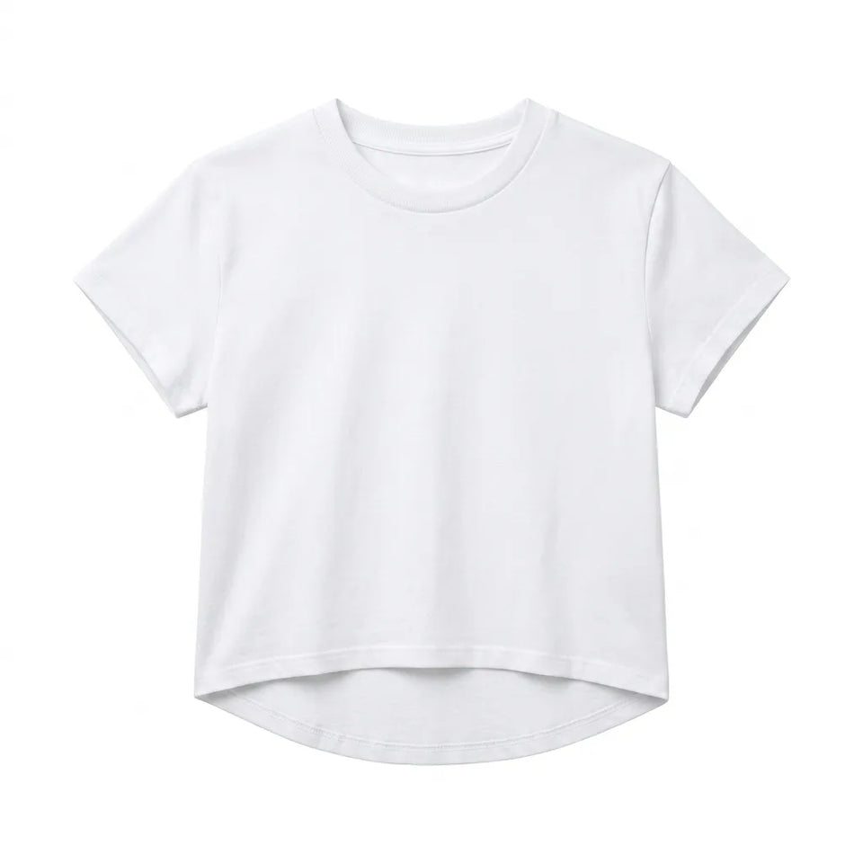 Zara Girl's White Simple Solid Short Sleeve Casual T-Shirt|Zara In Lebanon
