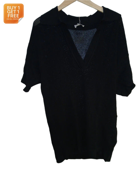 LeGer Women's Black Polo Dress | LeGer in Lebanon