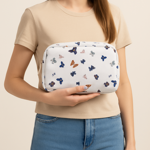 Forever 21 Women's Blue Butterfly Print  Makeup Bag |Forever 21 in Lebanon