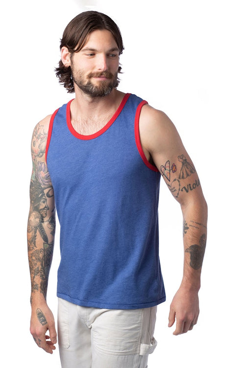 Alternative Men's Royal Blue & Red Sleeveless Tank Top | Alternative In Lebanon