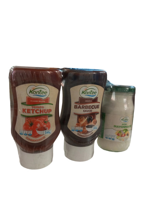 Kontee Tomato Ketchup 340g +Konte Barbecue Sauce 350g + Kontee Mayonnaise 235ml (Promo Price) | Kontee In Lebanon