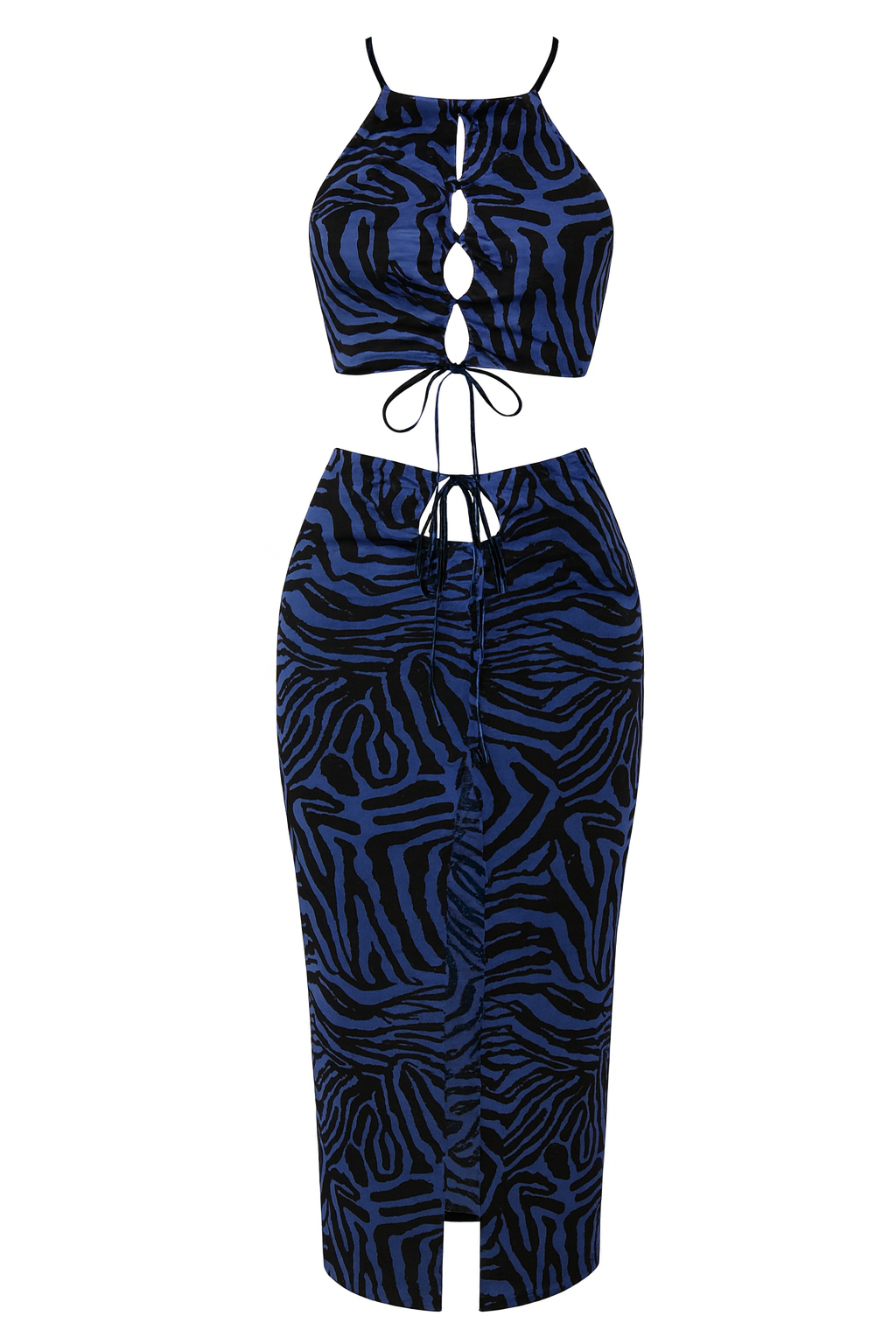 Forever 21 Women's Blue & Black Animal Printed Set | Forever 21 In Lebanon