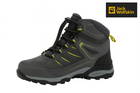 Jack Wolfskin Boy's Grey Cross Trail Texapore Mid K Sneakers |Jack Wolfskin in Lebanon