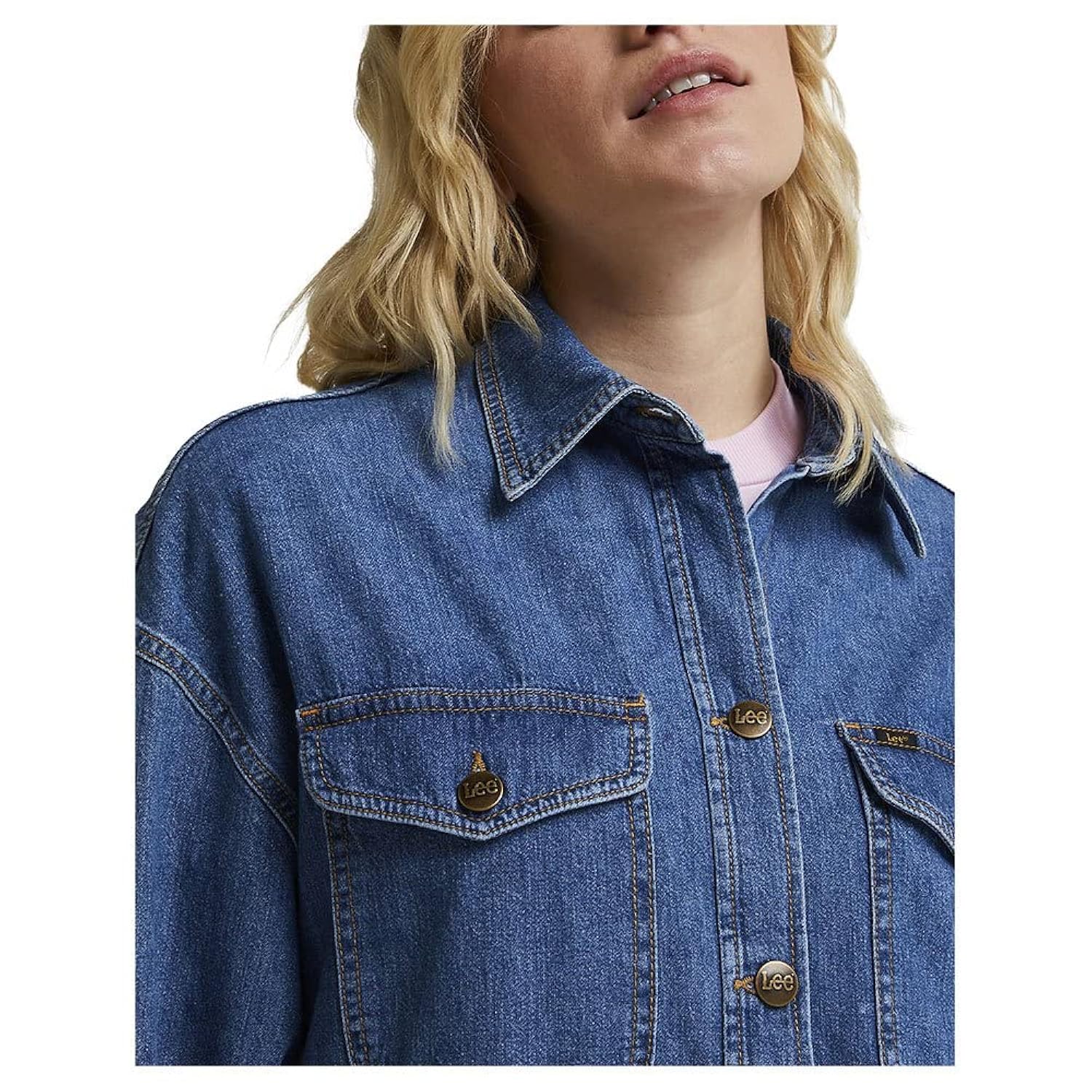 Lee Women's Blue Denim Relaxed Shacket | Lee In Lebanon