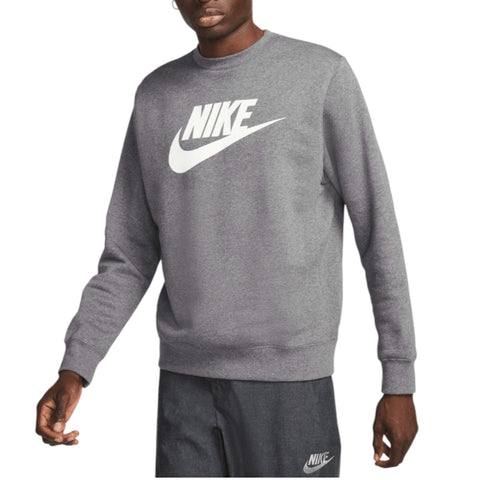 Nike Men's Gray Sportswear Club Fleece Charcoal Heather Sweatshirt |Nike In Lebanon