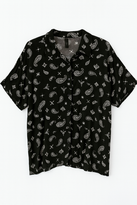 Forever 21 Women's Black Woven Shirt | Forever 21 In Lebanon