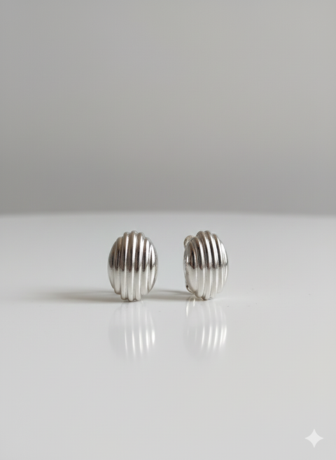 Anne Klein Women's Silver Oval Dome Earrings | Anne Klein In Lebanon