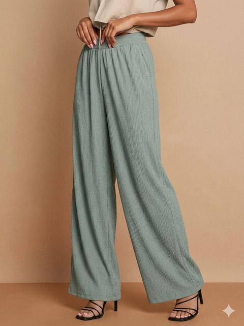 Sinsay Women's Olive Green Wide Leg Pants | Sinsay In Lebanon