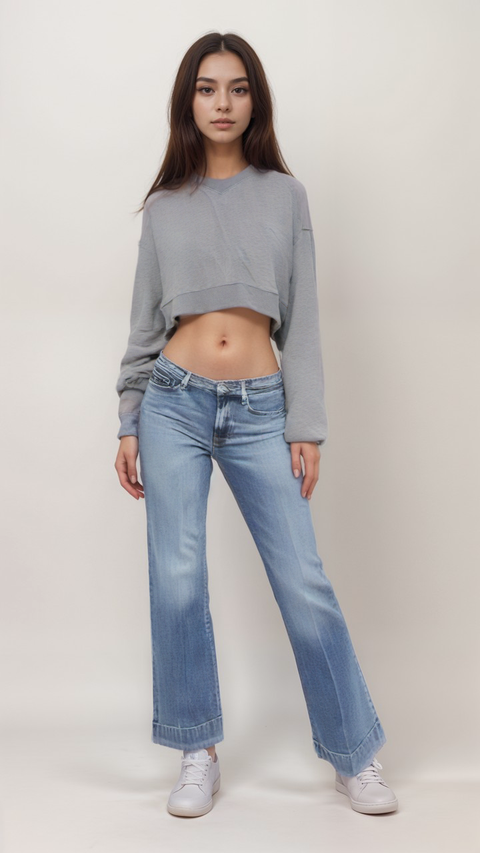 LeGer Women's Light Grey Sweatshirt | LeGer in Lebanon