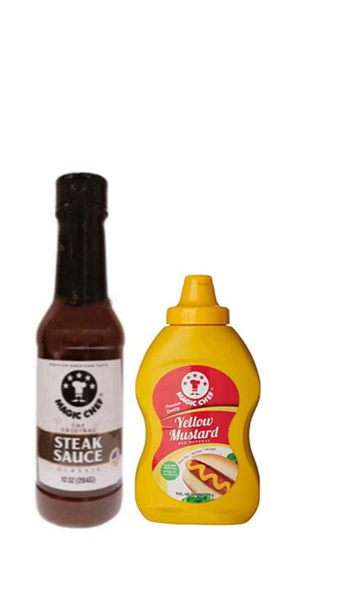 Magic Chef Steak Sauce 284g + Magic Chef Yellow Mustard 255g | Magic Chef In Lebanon