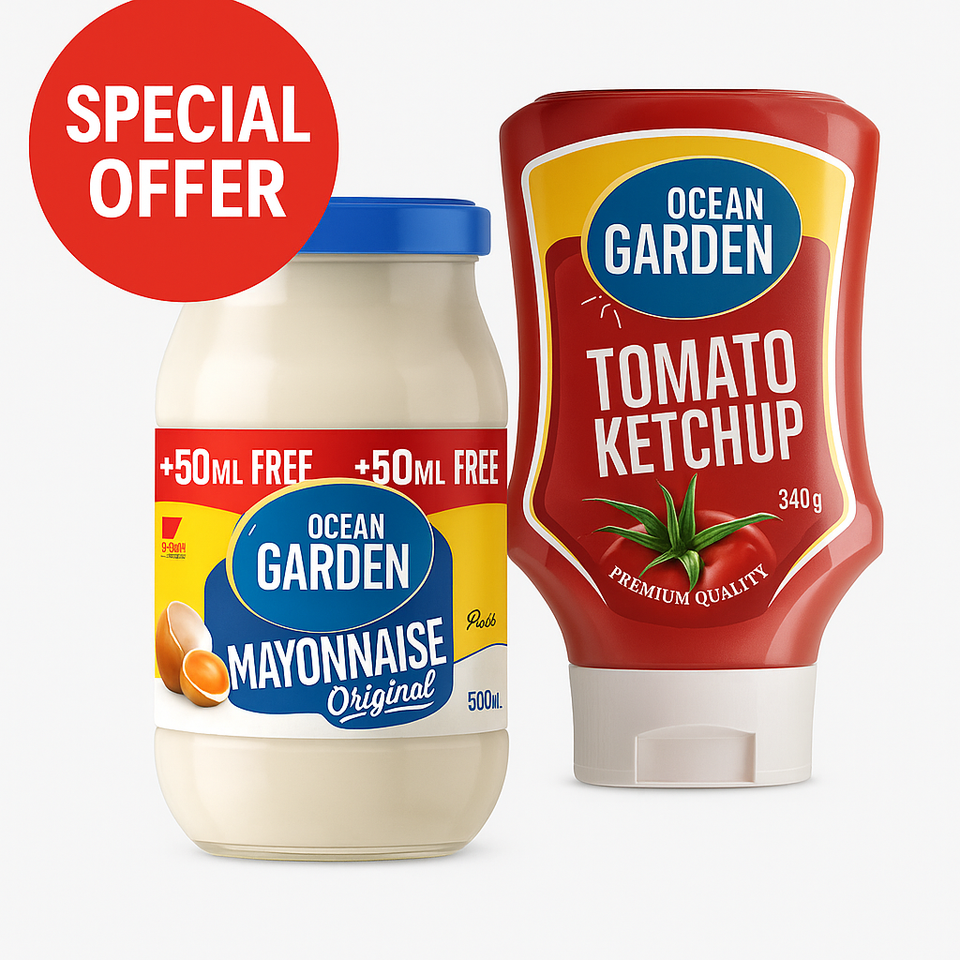 Ocean Garden Original Mayonnaise 500ml + Tomato Ketchup 340g (Special Offer)