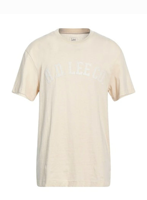 Lee Men's Beige Round Neck Short Sleeve T-Shirt | Lee In Lebanon