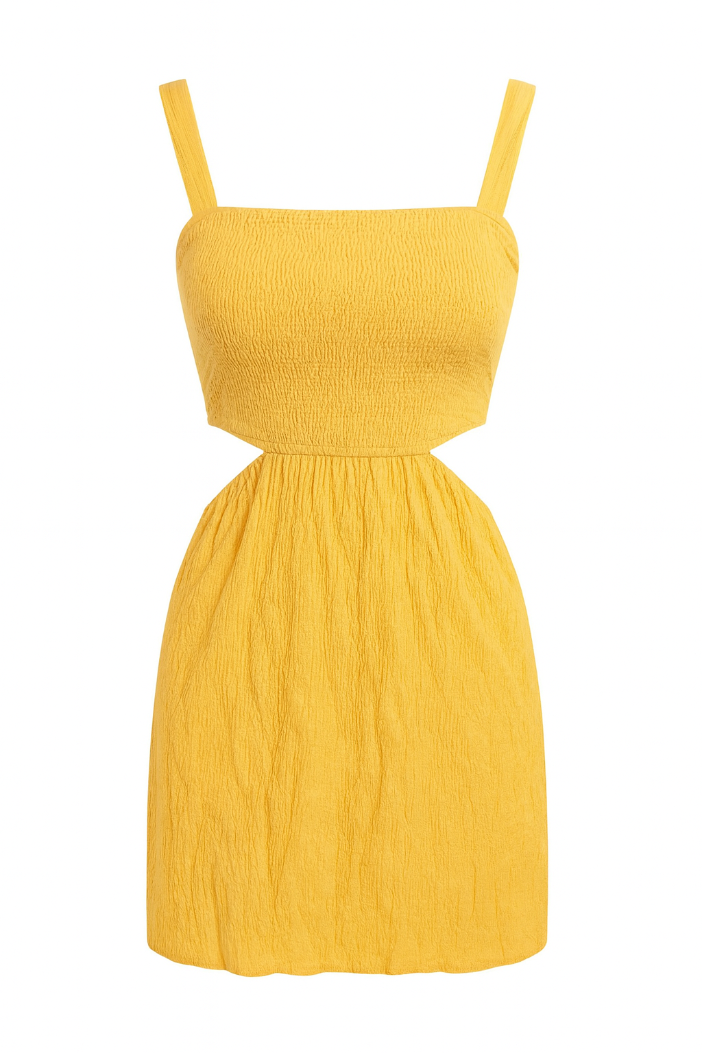 Forever 21 Women's Yellow Mustard Sleeveless Cut Out Mini Dress | Forever 21 In Lebanon