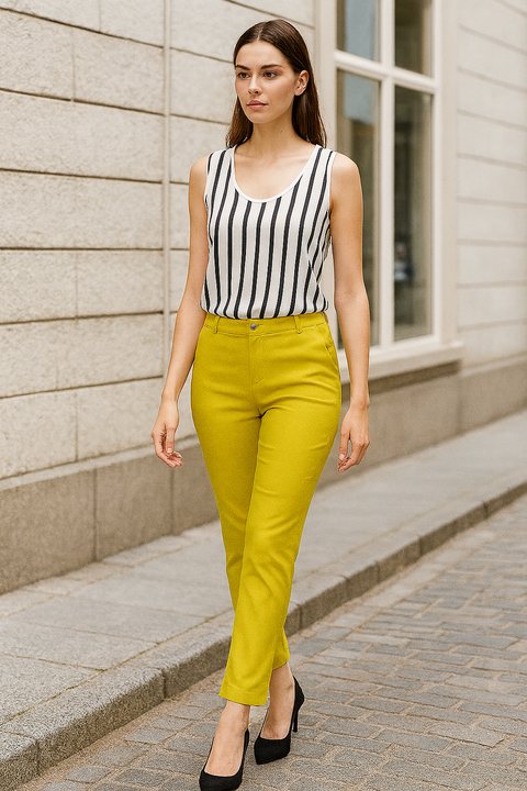 Mango Women's Yellow Skinny Jeans |Mango In Lebanon
