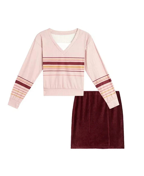 Beautees Big Girl's Multicolor Skirt Set | Beautees  In Lebanon