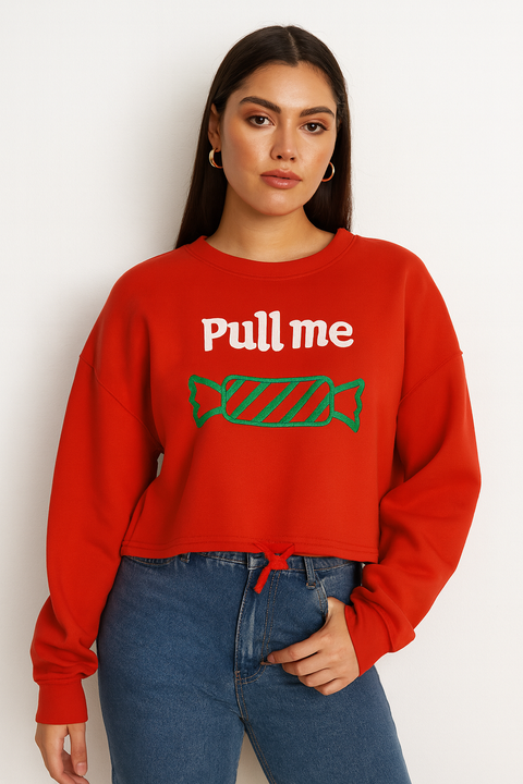 LeGer Women's Red Oversized Sweatshirt | LeGer in Lebanon