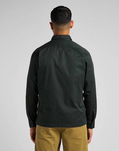 Leesures By Lee Men's Dark Olive Green LS Chetopa Shirt | Lee in Lebanon