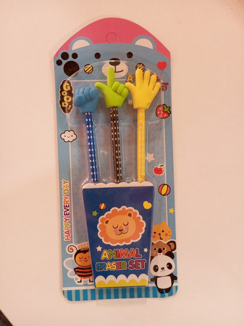SD Animal Eraser Set Pencil with Eraser   (ZH-1706)