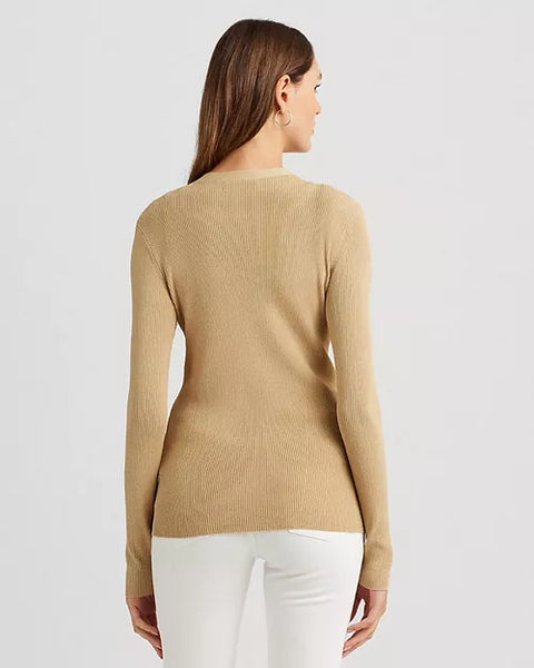 Lauren Ralph Lauren Women's Beige Long Sleeve Cardigan |Lauren Ralph Lauren In Lebanon