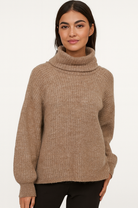 LeGer Women's Beige Long-Sleeve Sweatshirt |LeGer in Lebanon