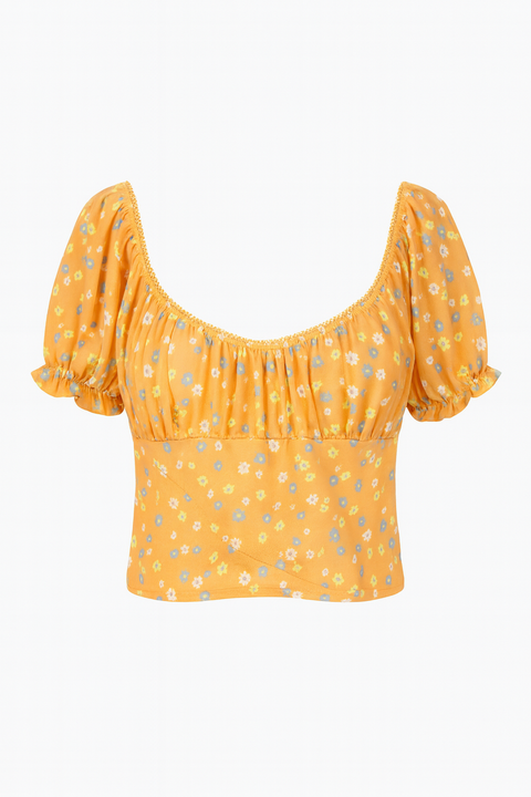 Forever 21 Women's Cantaloupe Short Sleeve Top | Forever 21 In Lebanon
