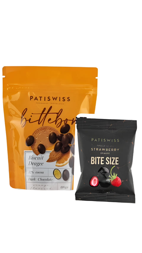 Patiswiss Billebon Biscuit Drag Grage Chocolate 120g + Strawberry Dragee Bite Size (Free)| Patiswiss In Lebanon