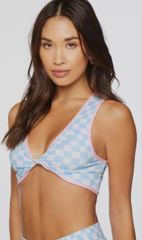 Forever 21 Women's Sky Blue Sleeveless Crop Top | Forever 21 In Lebanon