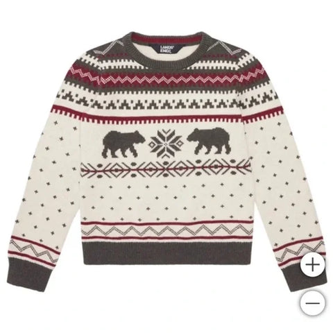 Lands' End Boy's Multicolor Knitted Long Sleeve Sweatshirt | Lands' End In Lebanon