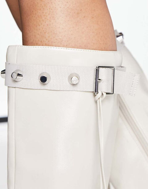 Steve Madden Women's Beige Finkle Heeled Knee Boots |Steve Madden in Lebanon