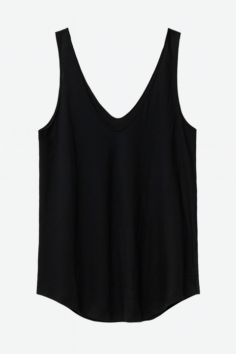 Mango Women's Black Ribbed Tank Top |Mango In Lebanon