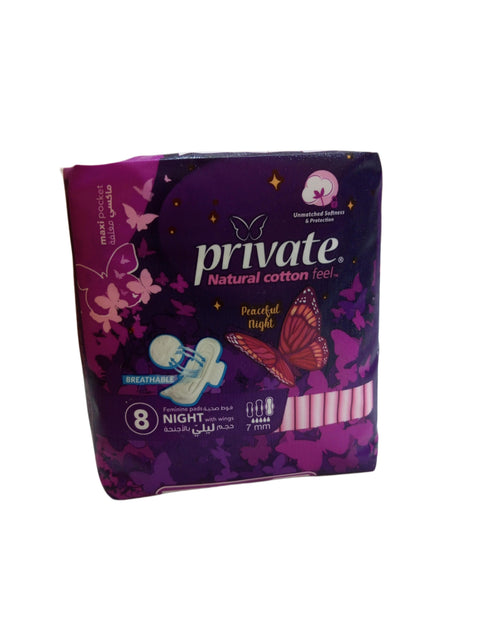 Private Natural Cotton Feel Maxi Pocket 8 Night With Wings | Private In Lebanon