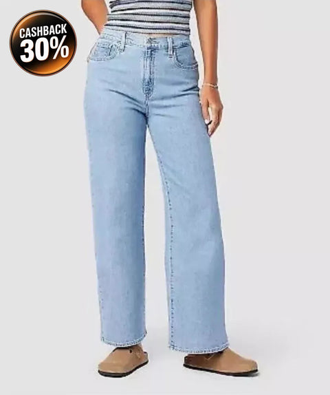 Denizen from Levi's Women's Light Blue Vintage High-Rise Wide Leg Jeans |Denizen from Levi's In Leb