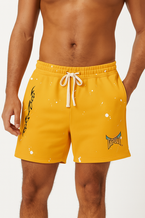 Forever 21 Men's Yellow Mustard Tapout Short | Forever 21 In Lebanon
