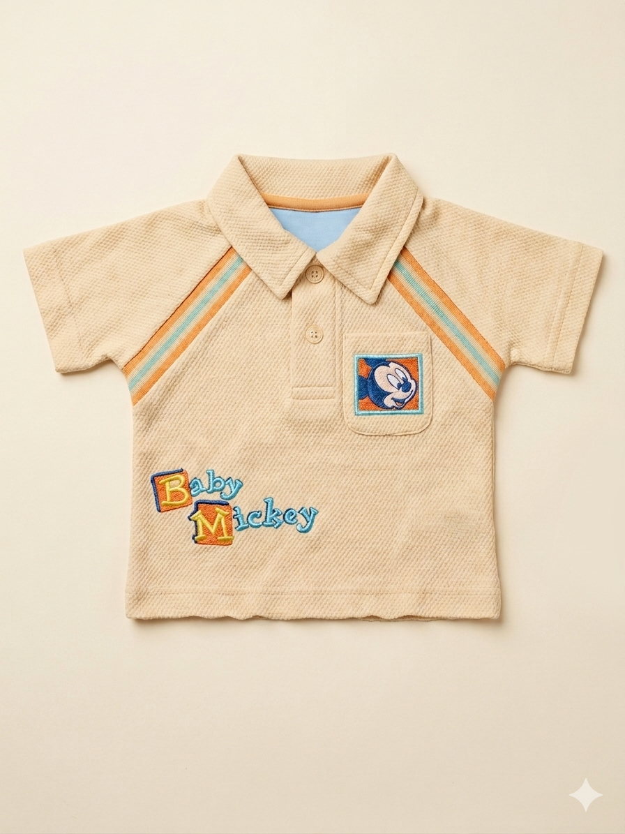 Disney Baby Boy's Muted Yellow Polo T-Shirt | Disney In Lebanon