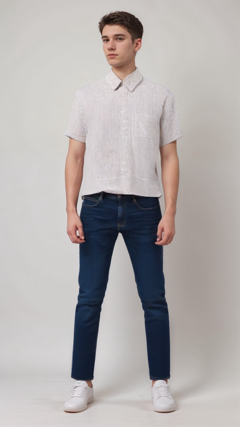 MO Casual Men's White Shirt MO1232