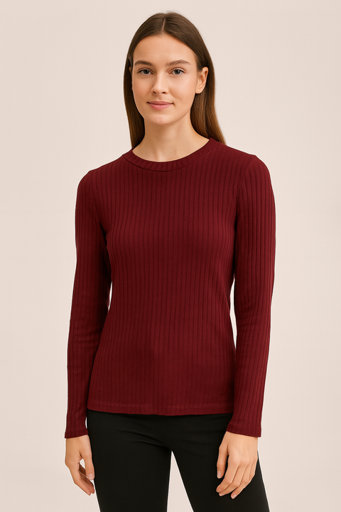 Mango Women's Burgundy Stretchy Sweatshirt |Mango In Lebanon