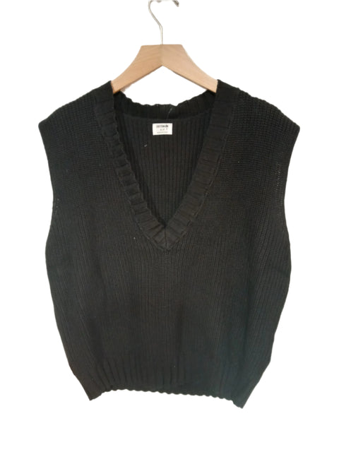 Cotton On Women's Black V Neck Sleeveless Sweatshirt | Cotton On In Lebanon