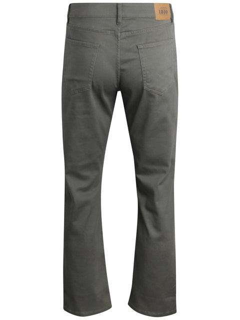 Izod  Men's Khaki Green Saltwater 5-Pocket Straight Fit Chino Pant |Izod In Lebanon