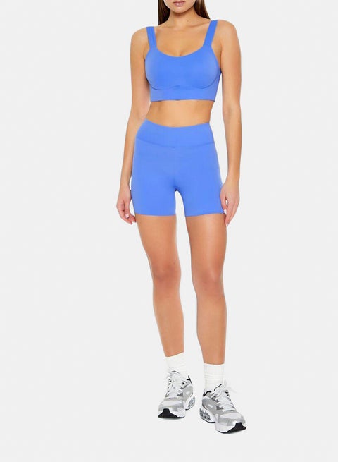 Forever 21 Women's Royal Blue Ripped Biker Short | Forever 21 In Lebanon