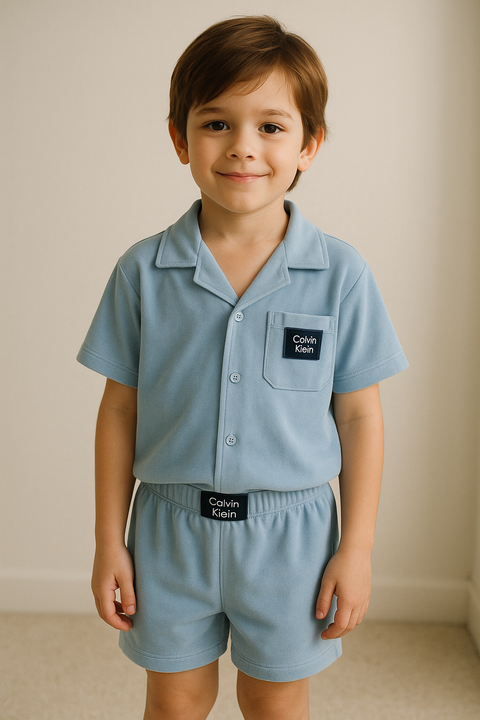 Calvin Klein Boy's Blue Velvet Pajama Sets |Calvin Klein in Lebanon