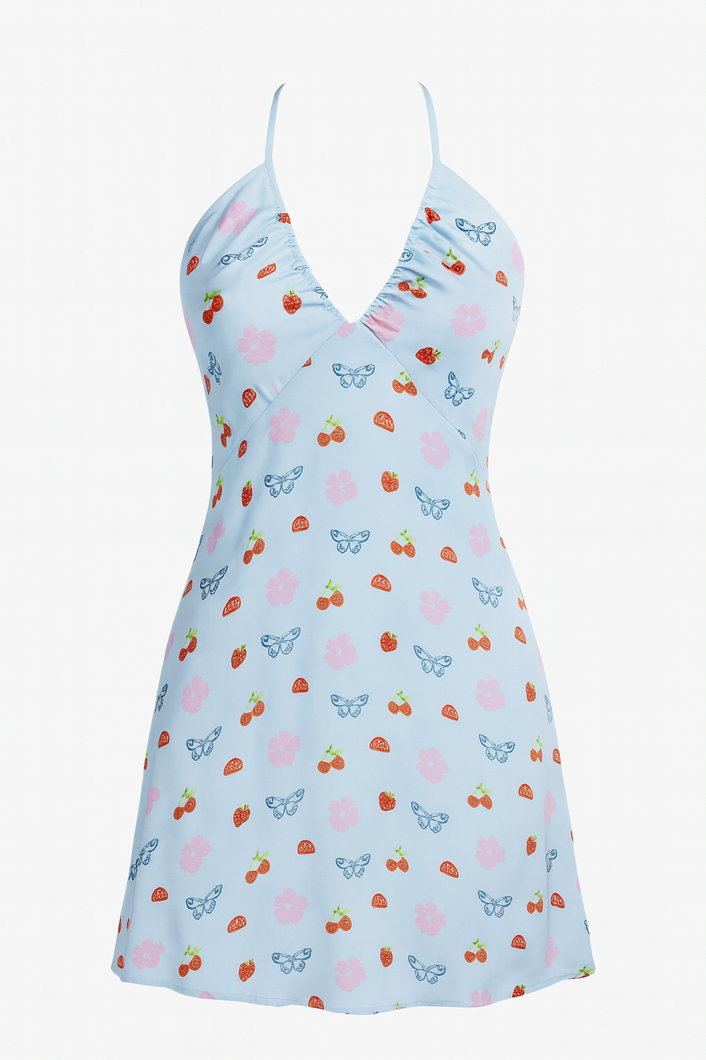 Forever 21 Women's Light Blue Printed Sleeveless Mini Dress |Forever 21 In Lebanon
